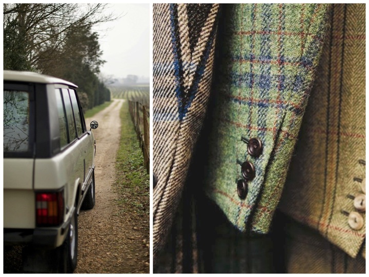 Range Rover in the vineyard