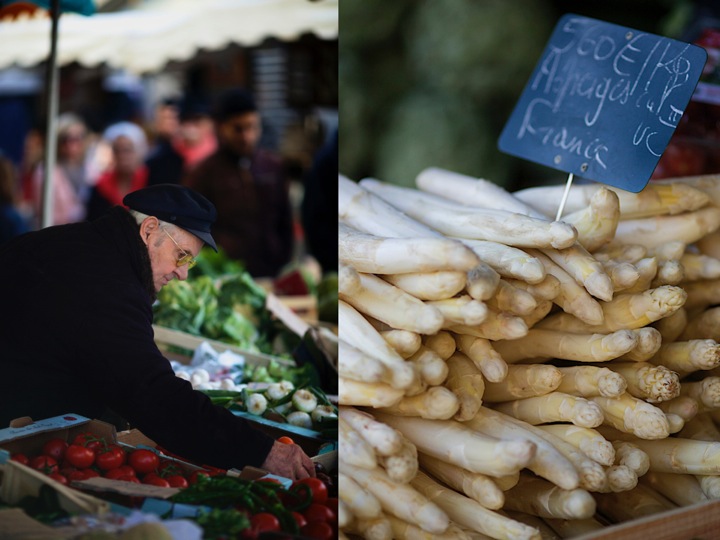 Asparagus on farmers market