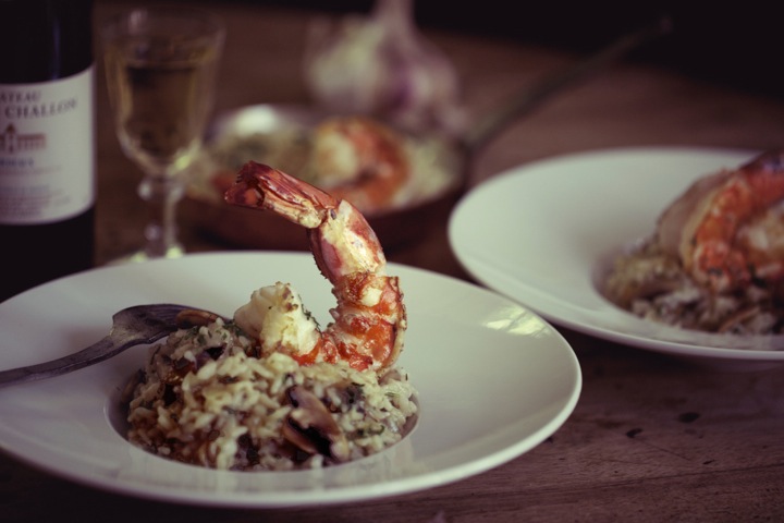 Risotto with prawns