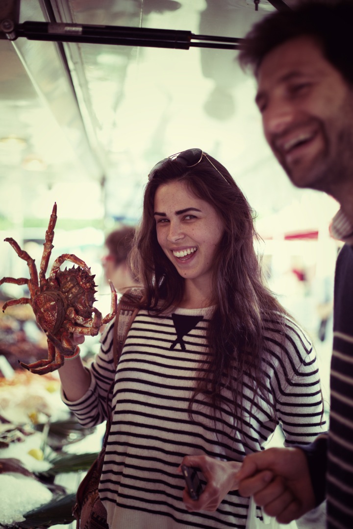 Camille and the spider crab